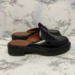 Reformation Black Leather Loafers
